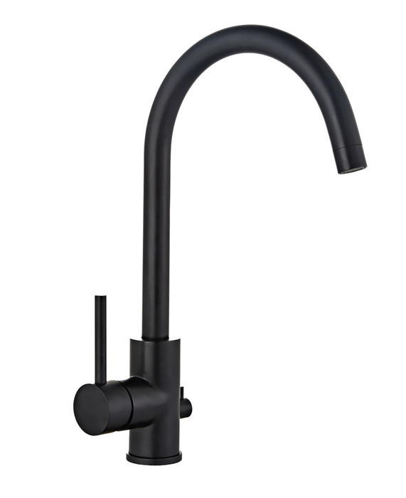 Köksblandare Rundad m/dm-avstängning Svart